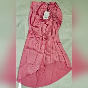 Elegant Pink Satin Dress